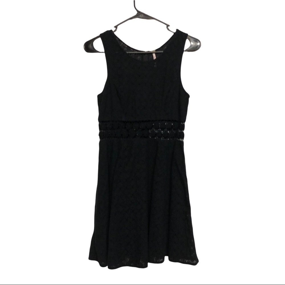 Free People Black Laced Mini‎ Dress Size 4